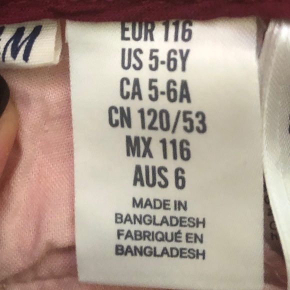 H&M Metallic Girls Mini Skirt Size 5-6 - Picture 5 of 5